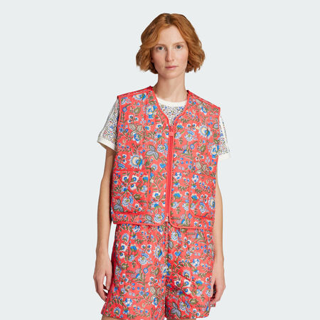 ADIDAS ORIGINALS Veste sans manches matelassée adidas Originals x Liberty London Semi Lucid Red / Multicolor FEMME