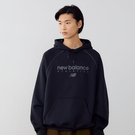 NEW BALANCE HOODIE LINEAR GRAPHIC BLACK MEN