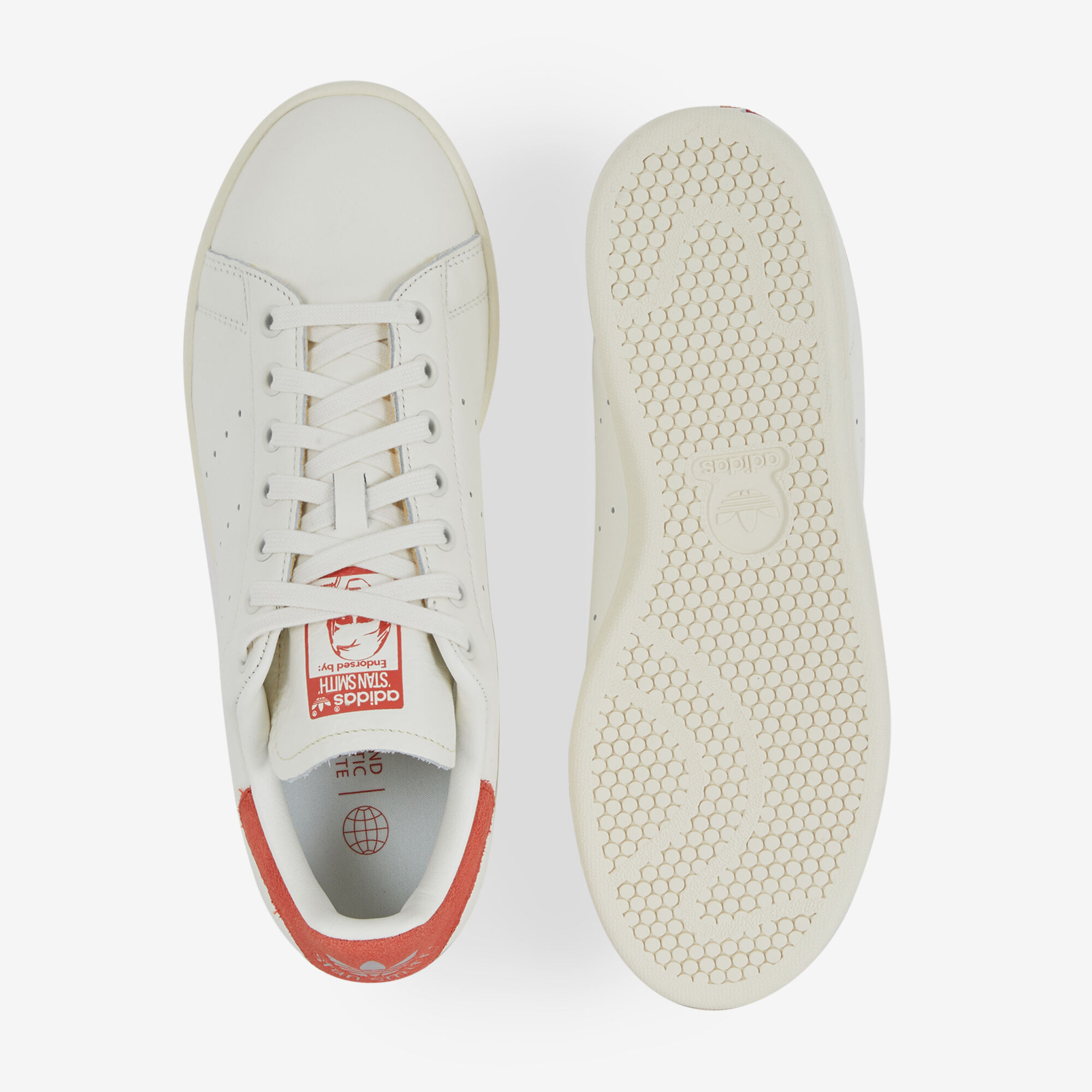 ADIDAS ORIGINALS STAN SMITH BLANC ORANGE SNEAKERS HOMME Courir