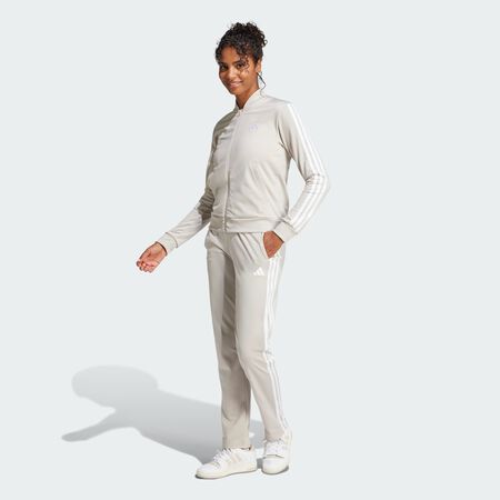 ADIDAS SPORTSWEAR Essentials 3-Stripes Track Suit Beige WOMEN