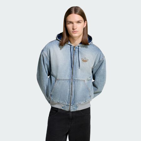 ADIDAS ORIGINALS VESTE MATELASS&Eacute;E DENIM Indigo Denim HOMME