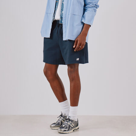 NEW BALANCE SHORT ESSENTIALS SMALL LOGO MARINE HOMME