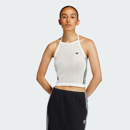 HAUT AU CROCHET TRICOTÉ : Off White