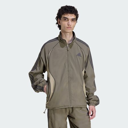 ADIDAS ORIGINALS Veste de surv&ecirc;tement Teamgeist Adicolor Blanch Brown HOMME