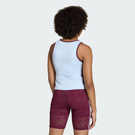 ADIDAS ORIGINALS 3-STRIPES SLIM TANK TOP Crystal Sky / Maroon JUNIOR