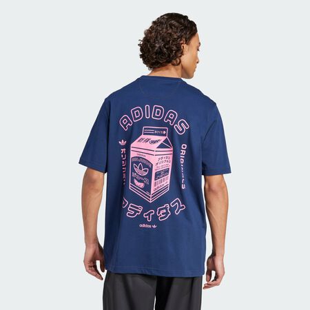 ADIDAS ORIGINALS Japanese Juice Packaging Graphic Tee Night Indigo MEN
