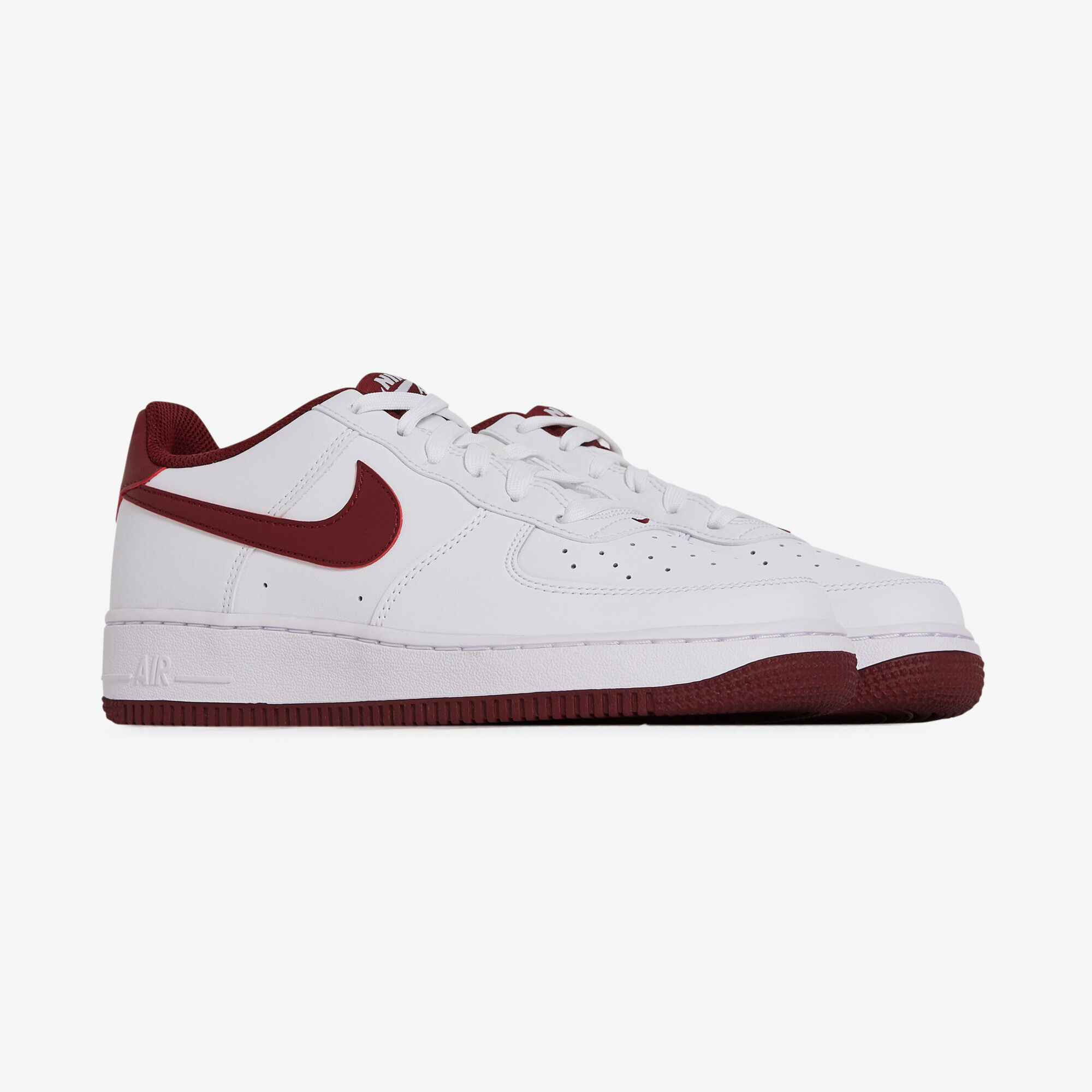 NIKE AIR FORCE 1 LOW SNEAKERS ENFANT BLANC ROUGE LACETS Courir