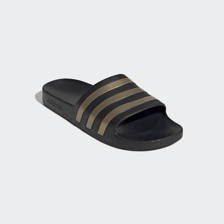 ADIDAS SPORTSWEAR Claquette Adilette Aqua Core Black / Gold Metallic / Core Black HOMME
