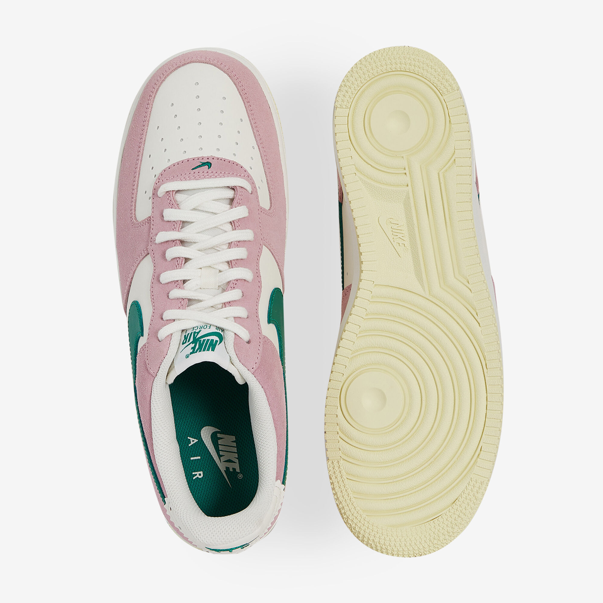 NIKE AIR FORCE 1 LOW SNEAKERS FEMME ROSE VERT LACETS Courir