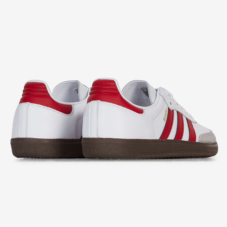 ADIDAS ORIGINALS SAMBA OG WHITE/RED SNEAKERS WOMEN