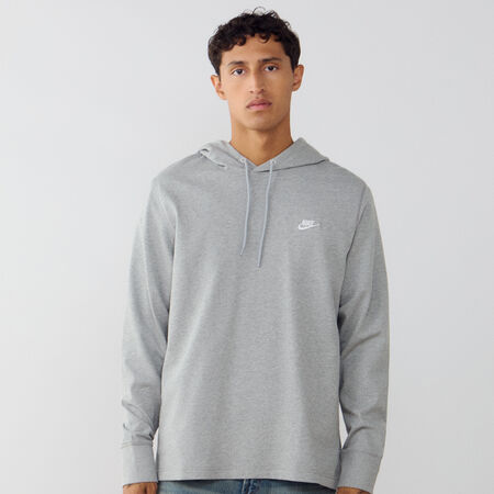 NIKE HOODIE CLUB KNIT GRIS/BLANC HOMME