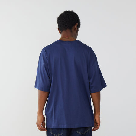 CHAMPION TEE SHIRT CENTERED SMALL LOGO NAVY BLUE MEN