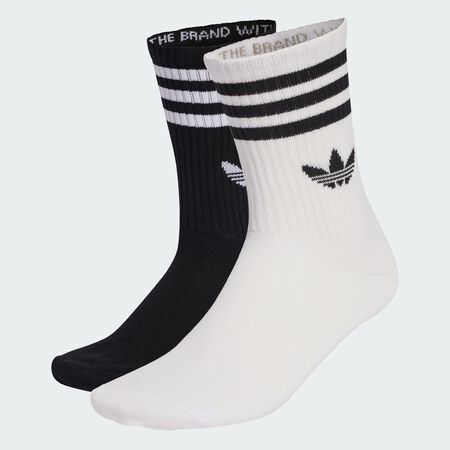 ADIDAS ORIGINALS 3-STRIPES CREW SOCKS 10 PAIRS White / Black UNISEX