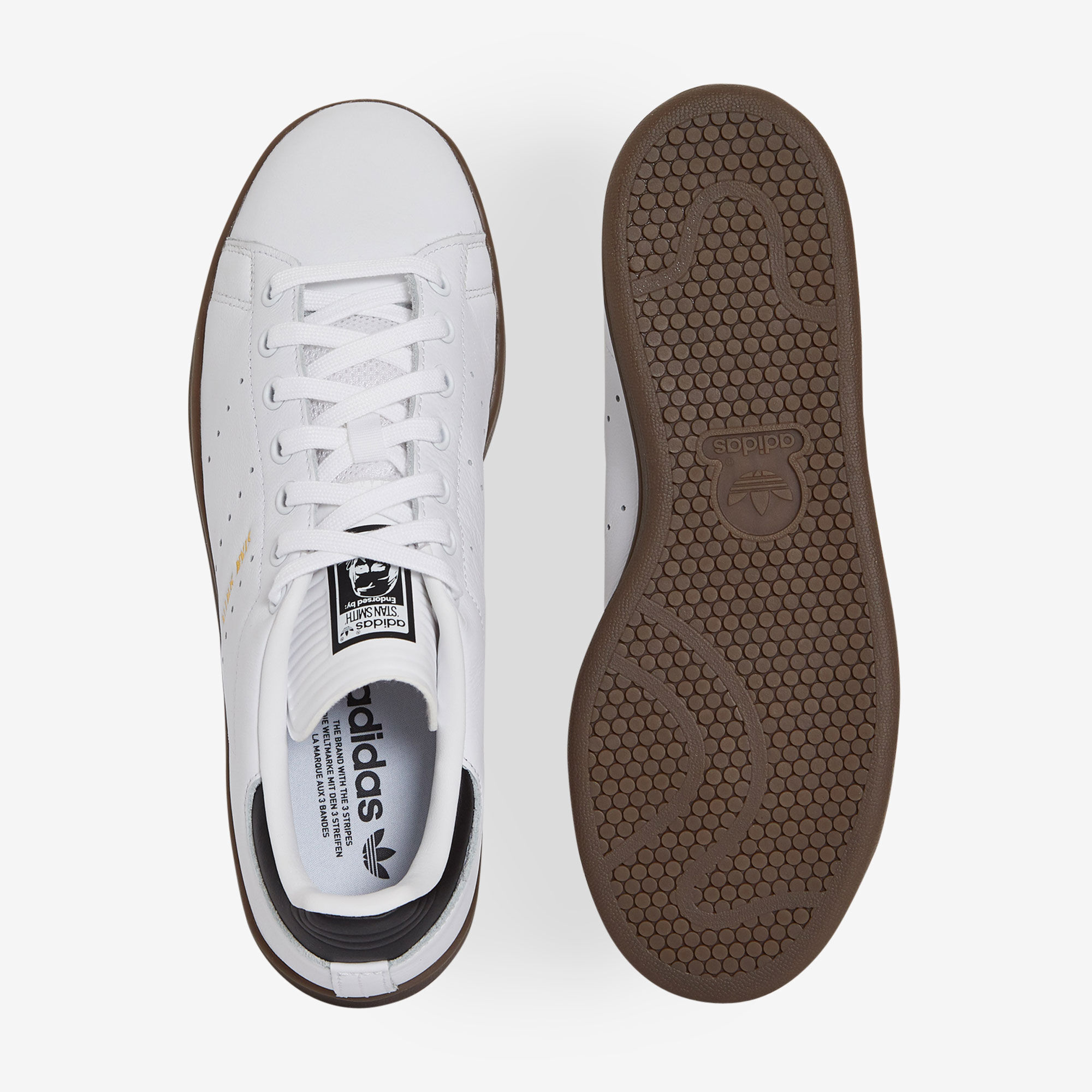 ADIDAS ORIGINALS STAN SMITH GUM WHITE BLACK SNEAKERS MEN Courir