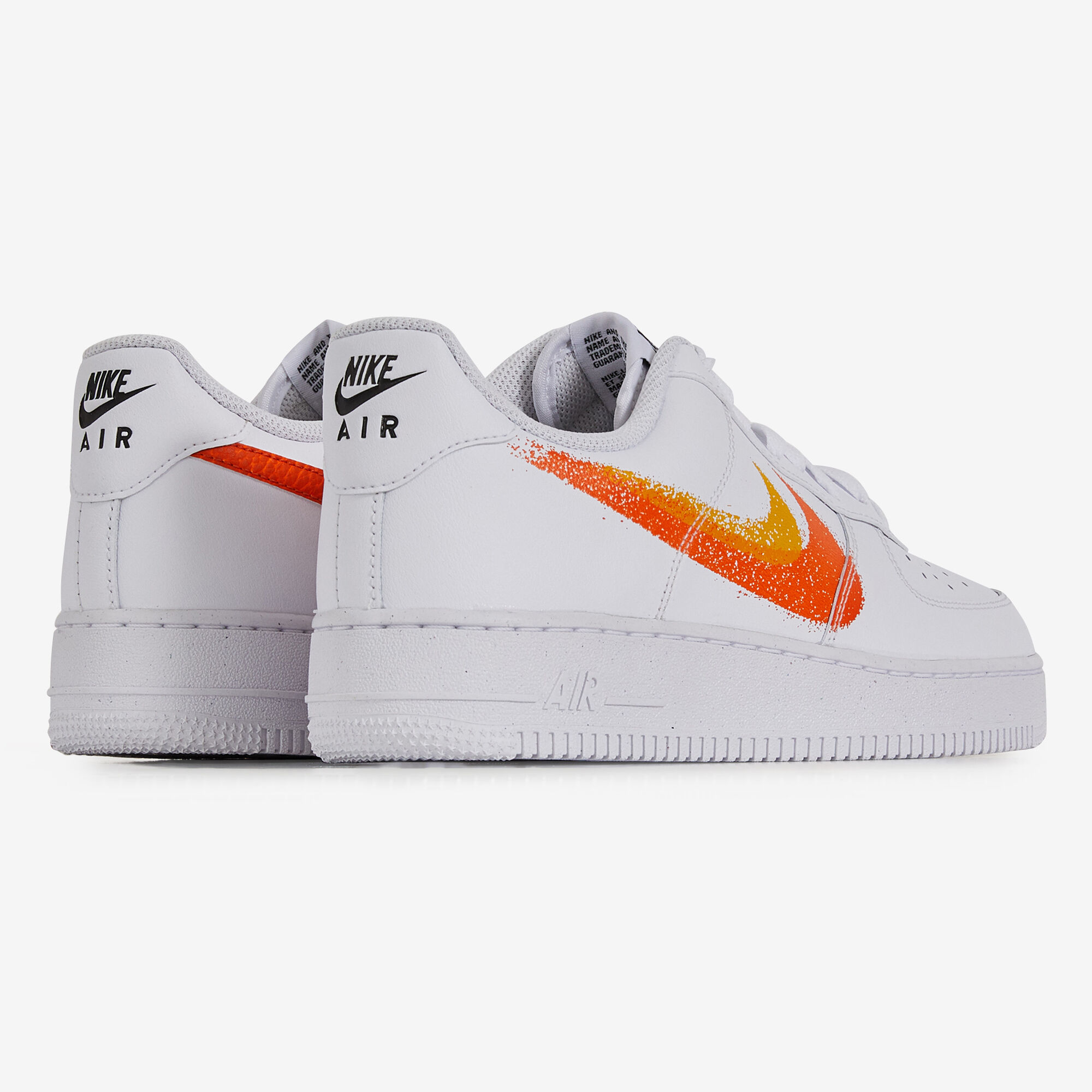 Nike air force 1 blanc et orange cheap