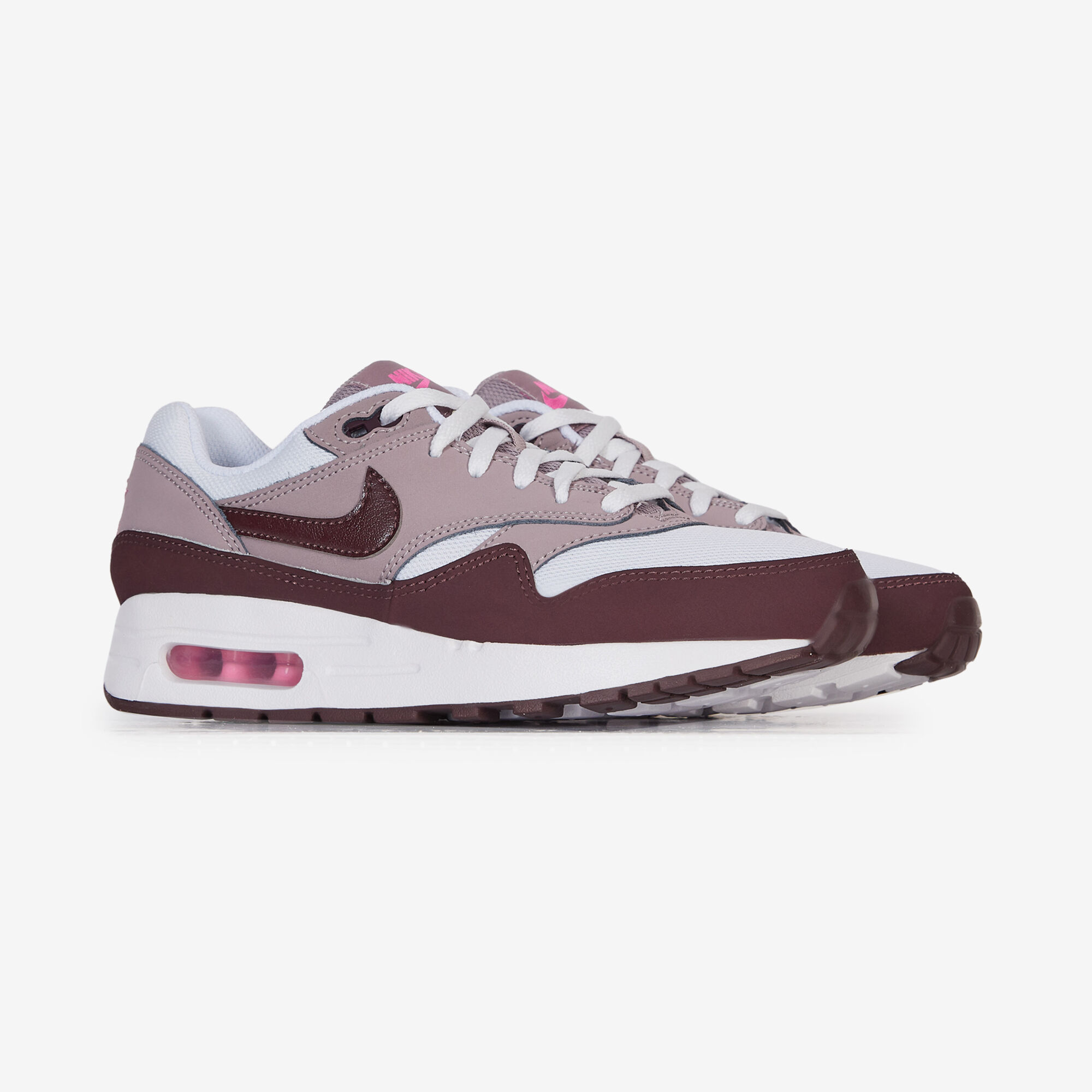 NIKE AIR MAX 1 WHITE BURGUNDY SNEAKERS KIDS Courir