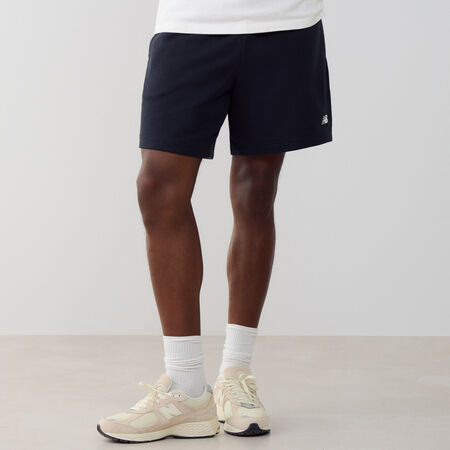 NEW BALANCE SHORT ESSENTIALS SMALL LOGO NOIR/BLANC HOMME