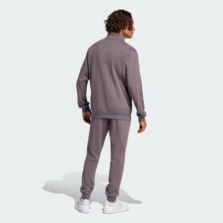 ADIDAS SPORTSWEAR Sportswear Basic 3-Stripes Fleece Track Suit Grey Strata MEN
