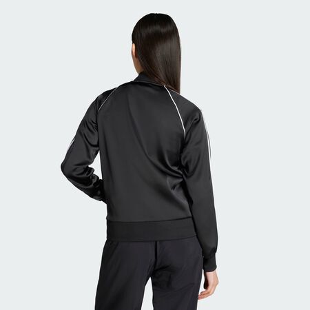 ADIDAS ORIGINALS Veste de survêtement SST Adicolor Satin Black / White FEMME