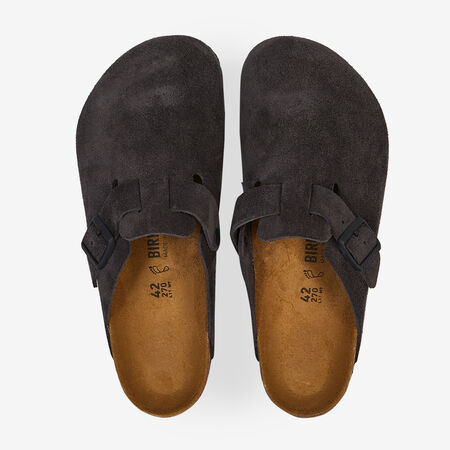 BIRKENSTOCK boston BOSTON SUEDE VELVET GRAY ANTHRACITE HOMME
