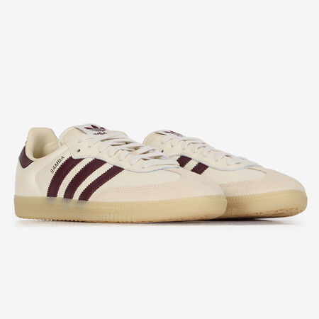 ADIDAS ORIGINALS samba SAMBA OG BEIGE/BURGUNDY MEN