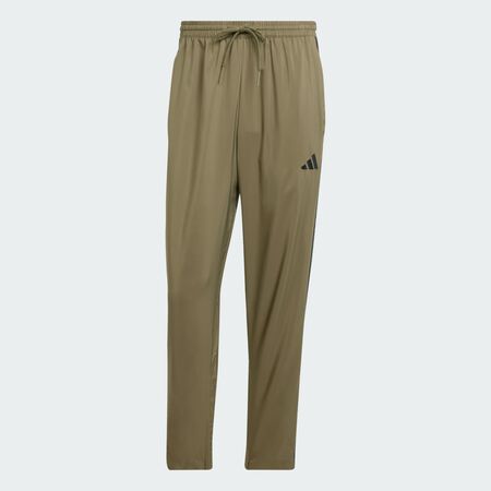 ADIDAS ORIGINALS Essentials 3-Stripes Stanford Pants Open Hem Olive Strata / Black MEN