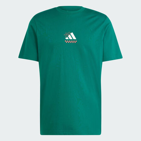ADIDAS SPORTSWEAR Lounge Pizza Graphic Tee Collegiate Green MEN