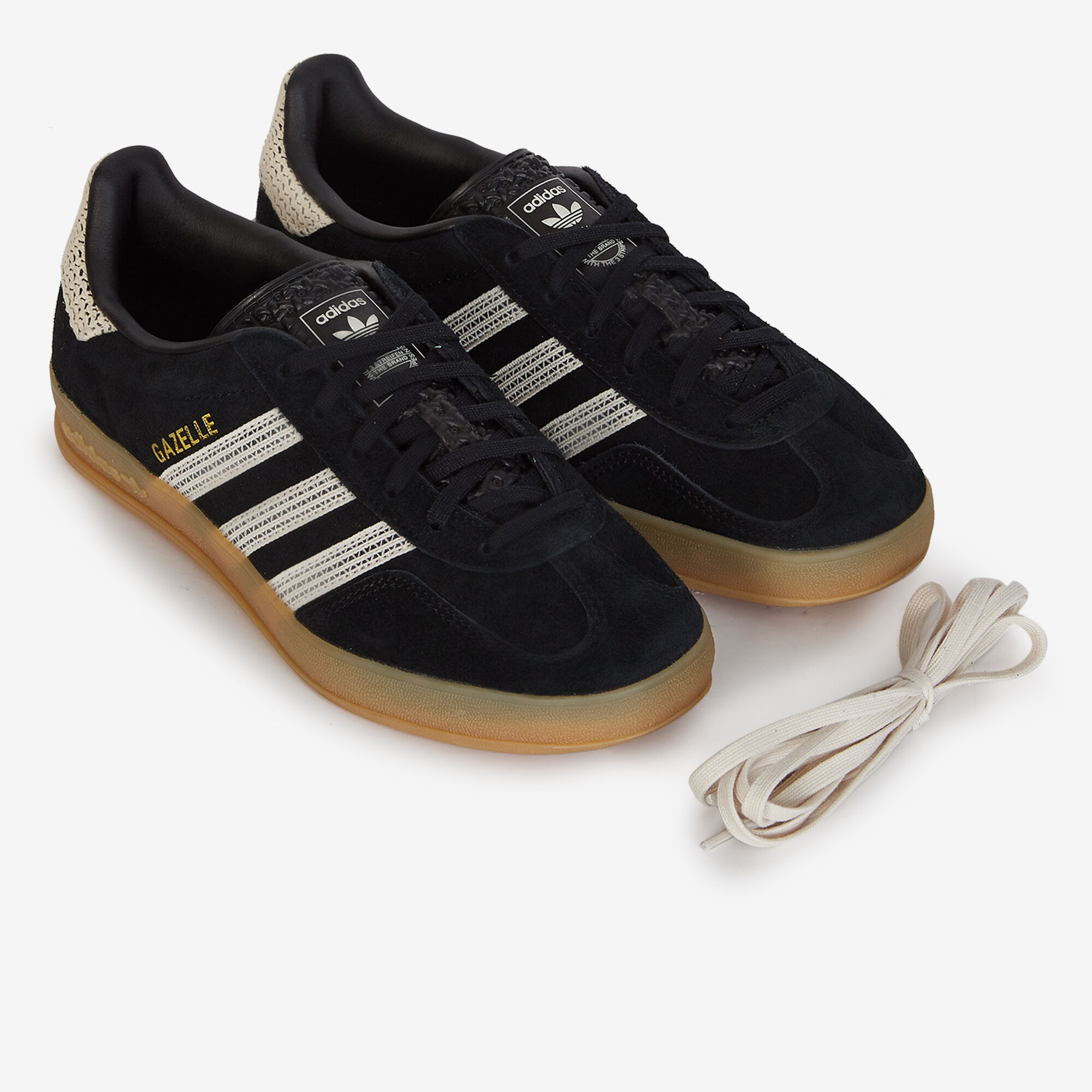 gazelle cuir noir femme