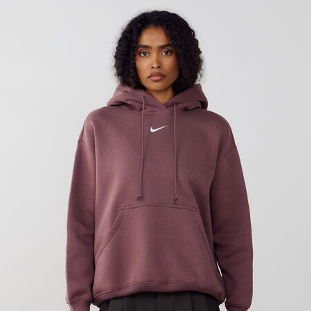 NIKE HOODIE PHOENIX LONG OVERSIZED MARRON FEMME