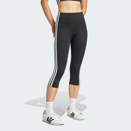 ADIDAS ORIGINALS Adicolor 3-Stripes Capri Leggings Black WOMEN