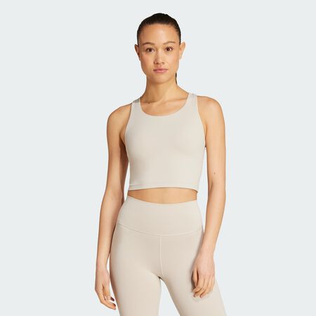 Brassière débardeur adidas All Me Maintien moyen : Beige