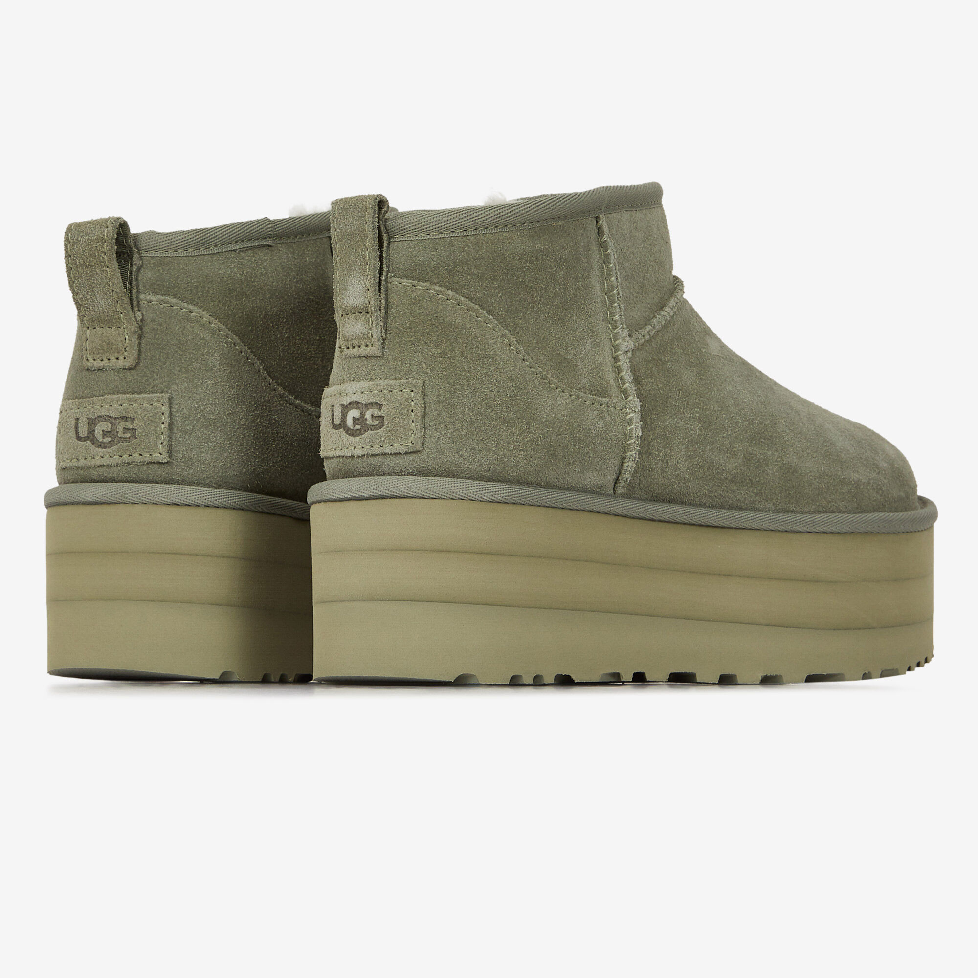 UGG CLASSIC ULTRA MINI PLATFORM KHAKI SNEAKERS WOMEN Courir