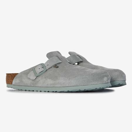 BIRKENSTOCK boston BOSTON SUEDE PURE SAGE VERT HOMME