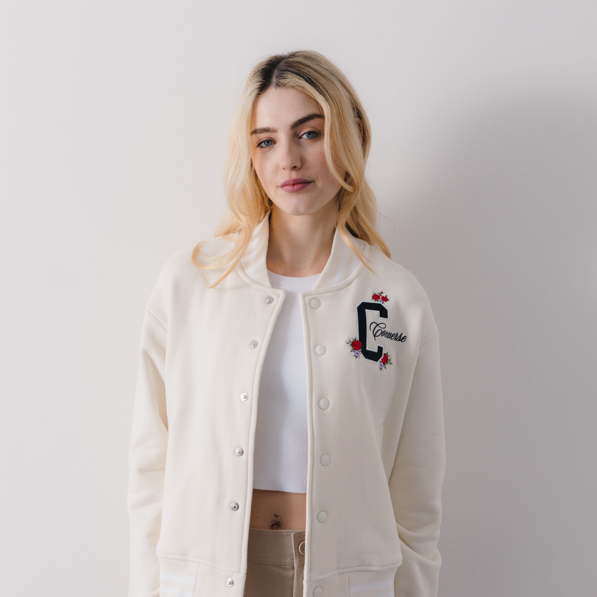Converse varsity jacket junior deals