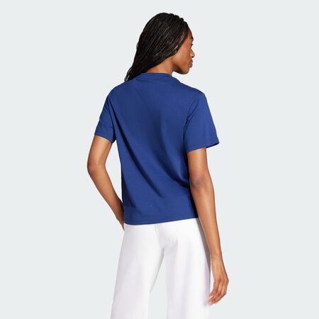 ADIDAS SPORTSWEAR Essentials 3-Stripes Cotton Tee Dark Blue / White WOMEN