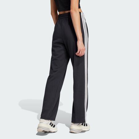ADIDAS SPORTSWEAR Essentials 3-Stripes Open Hem French Terry Pants Black / White WOMEN