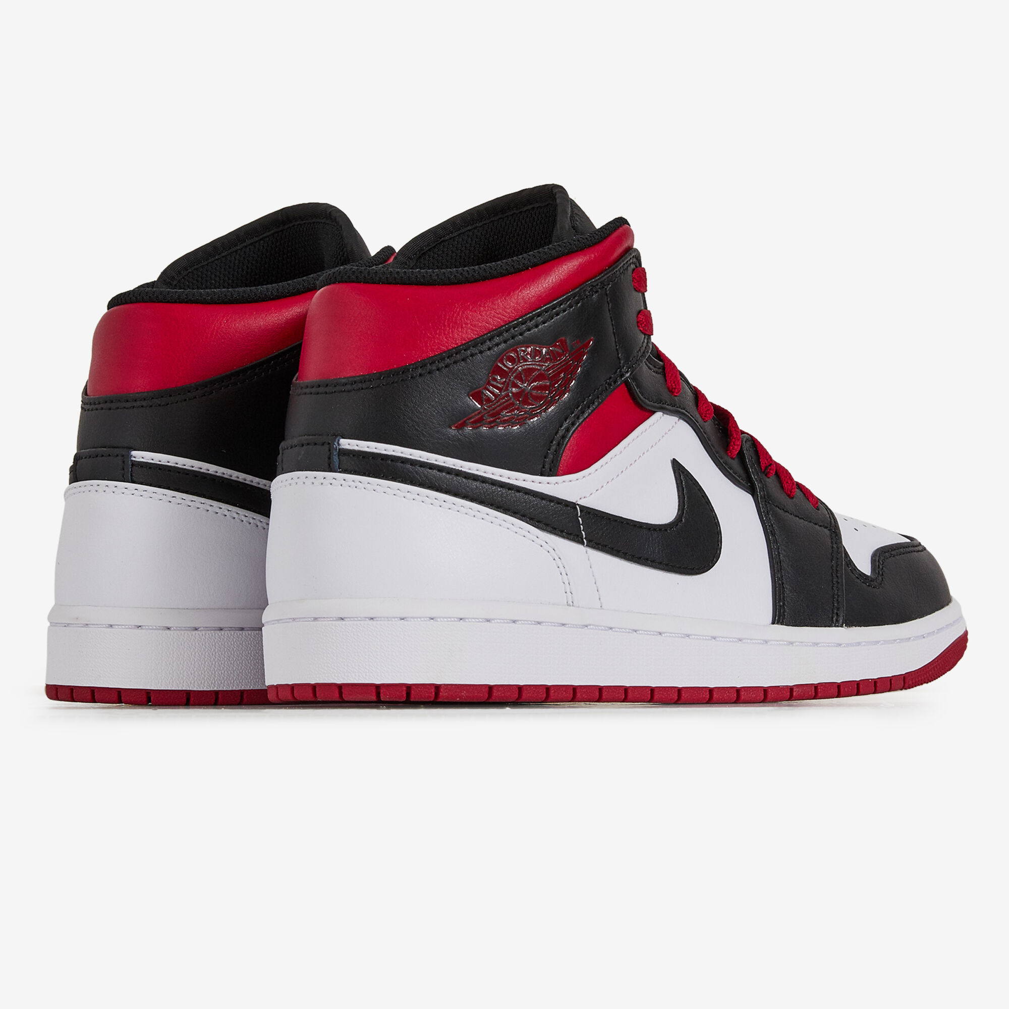 JORDAN AIR JORDAN 1 MID BLANC ROUGE SNEAKERS HOMME Courir