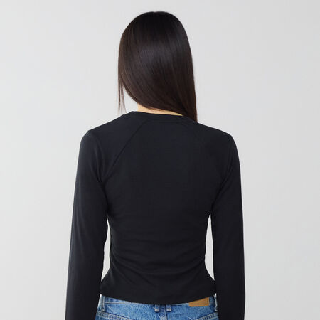 NIKE TOP CHILL KNIT LS NOIR FEMME