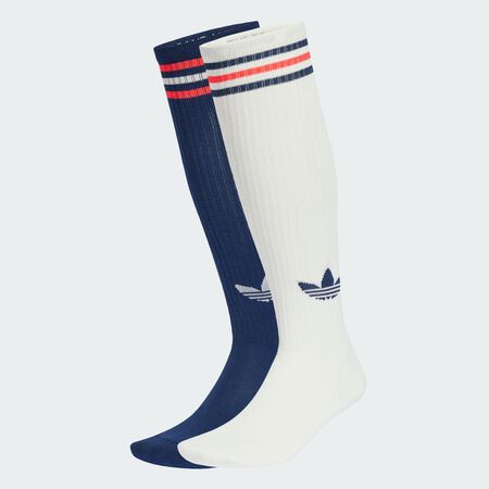 ADIDAS ORIGINALS Chaussettes montantes 3 bandes (2 paires) Off White / Night Indigo MIXTE
