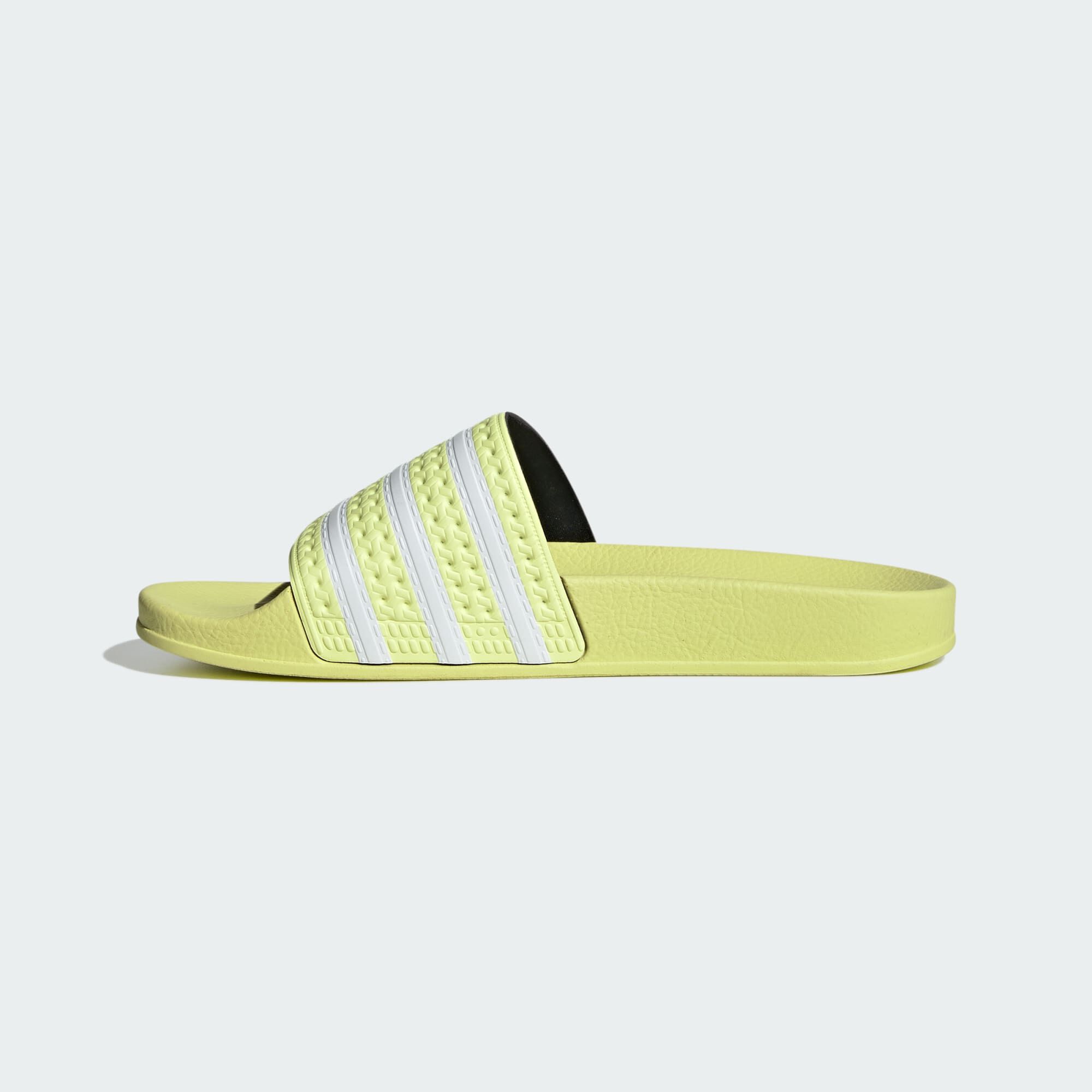 ADIDAS ORIGINALS ADILETTE SLIDES Pulse Yellow Cloud White Pulse