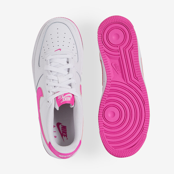 NIKE AIR FORCE LOW BLANC/ROSE SNEAKERS KIDS - Main Image