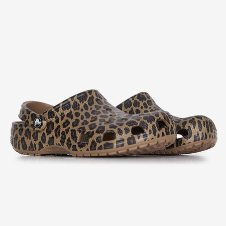 CROCS CLASSIC CLOG LEOPARD BEIGE/BROWN WOMEN