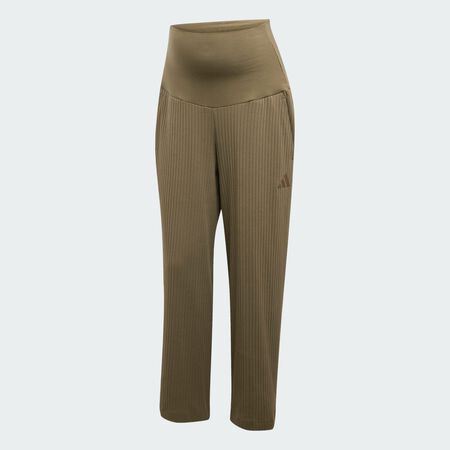 ADIDAS SPORTSWEAR Rib High-Waist 7/8 Pants (Maternity) Olive Strata WOMEN