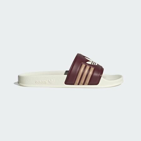 ADIDAS ORIGINALS Adilette Slides Shadow Red / Cream White / Warm Sandstone MEN