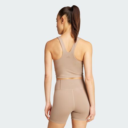 ADIDAS PERFORMANCE Brassière débardeur adidas All Me Maintien moyen Chalky Brown FEMME