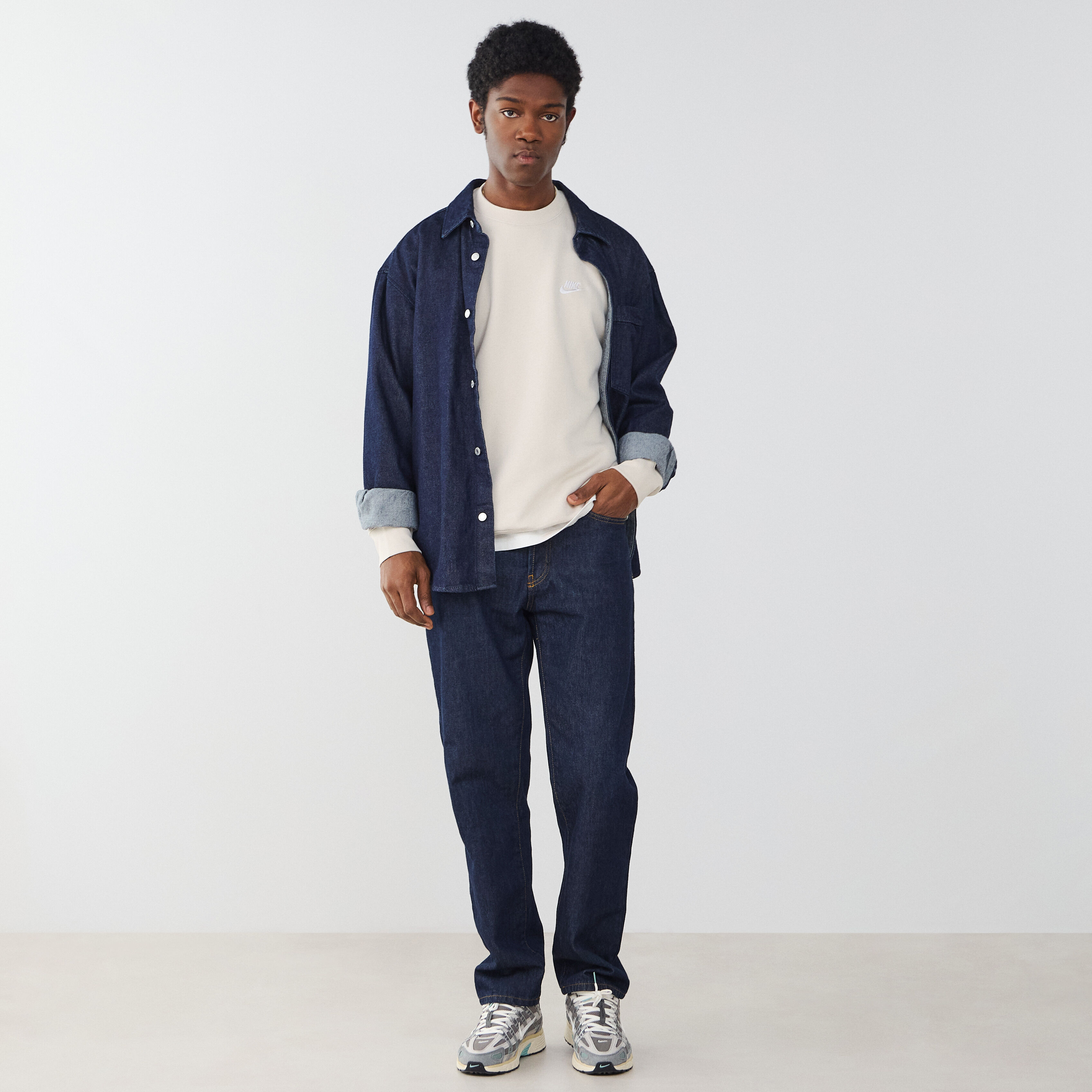 Sweat Crew Club  Beige/blanc