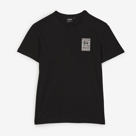 ONE PIECE TEE SHIRT WANTED ACE BLACK MEN