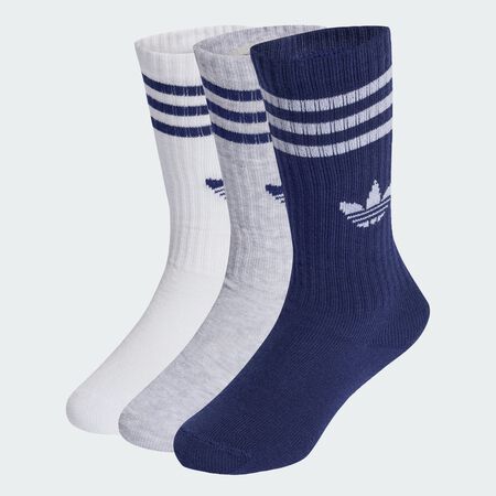 ADIDAS ORIGINALS Chaussettes mi-mollet 3 bandes (6 paires) Enfants White / Light Grey Heather / Dark Blue CADET