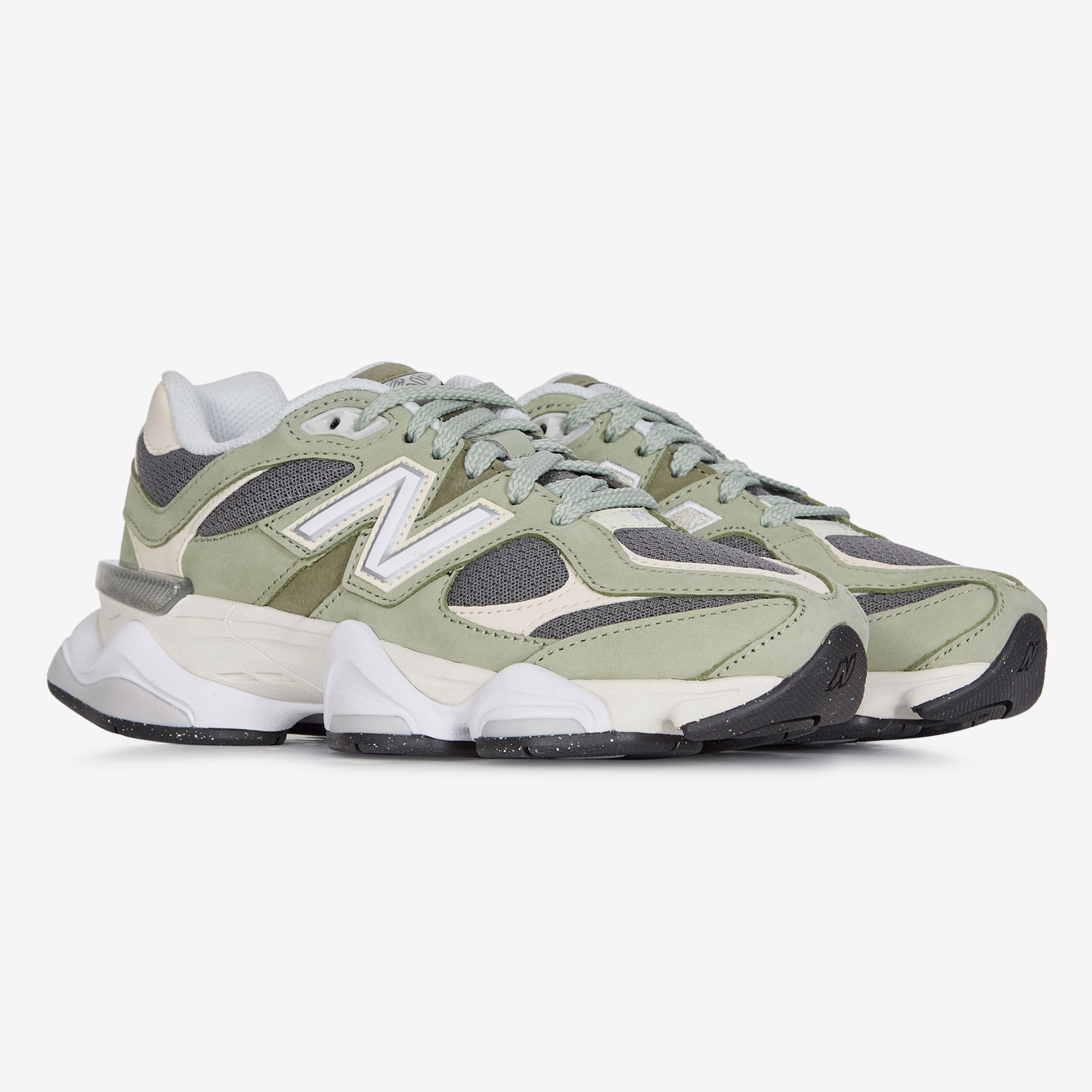 NEW BALANCE 9060 SNEAKERS FEMME - VERT/BLANC - LACETS