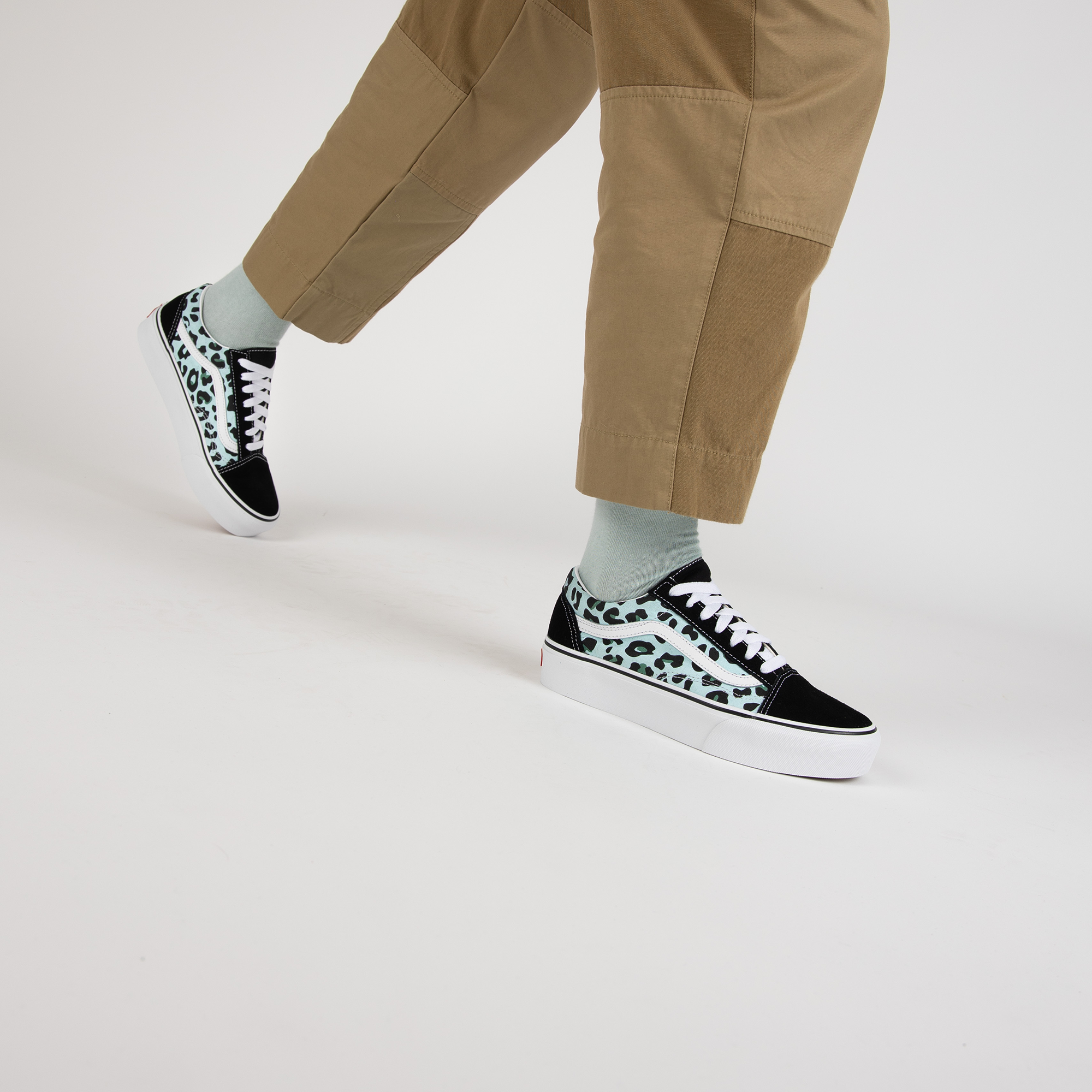 vans old skool platform kariert